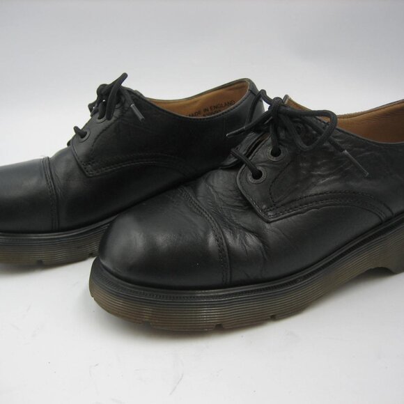 Dr. Martens Vintage Black Leather Derby Oxford 8309 England Women’s UK 6 US 8 - Picture 4 of 13
